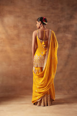 Mustard Embroidered Sharara Set for Festive & Wedding Wear