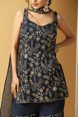 Festive Wear Embroidered Kurti Sharara Set Online