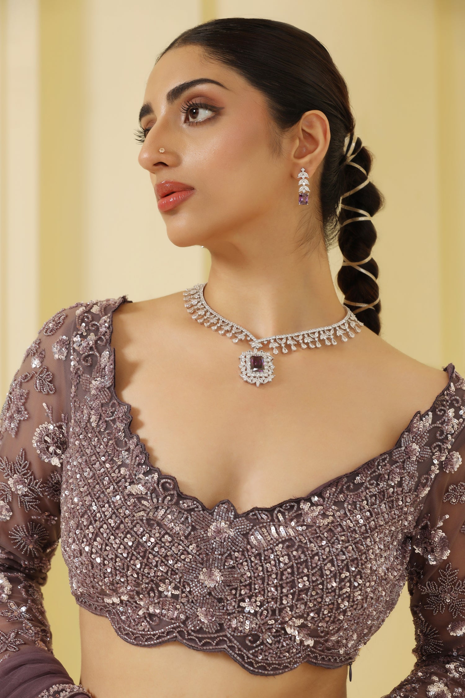 Net Kalidar Cutdana And Beads Work Lehenga