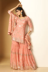 Blooming Garden Embroidered Sharara – Party & Festive Wear