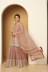 Zari Sequin Tasseled Shirt & Sharara Set – Ethnic Party Wear