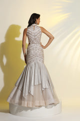 Glam Gown with Cutdana, Dabka & Bead Work | Designer Gown