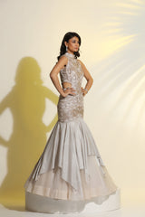 Glam Gown with Cutdana, Dabka & Bead Work | Designer Gown