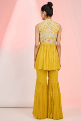 Traditional Flower Embroidery Suit for Festive Wear