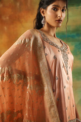 Ivory Jacquard Sharara Set – Festive Wear for Women